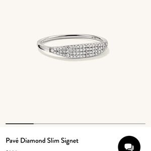 Pavé Diamond Slim Signet Mejuri